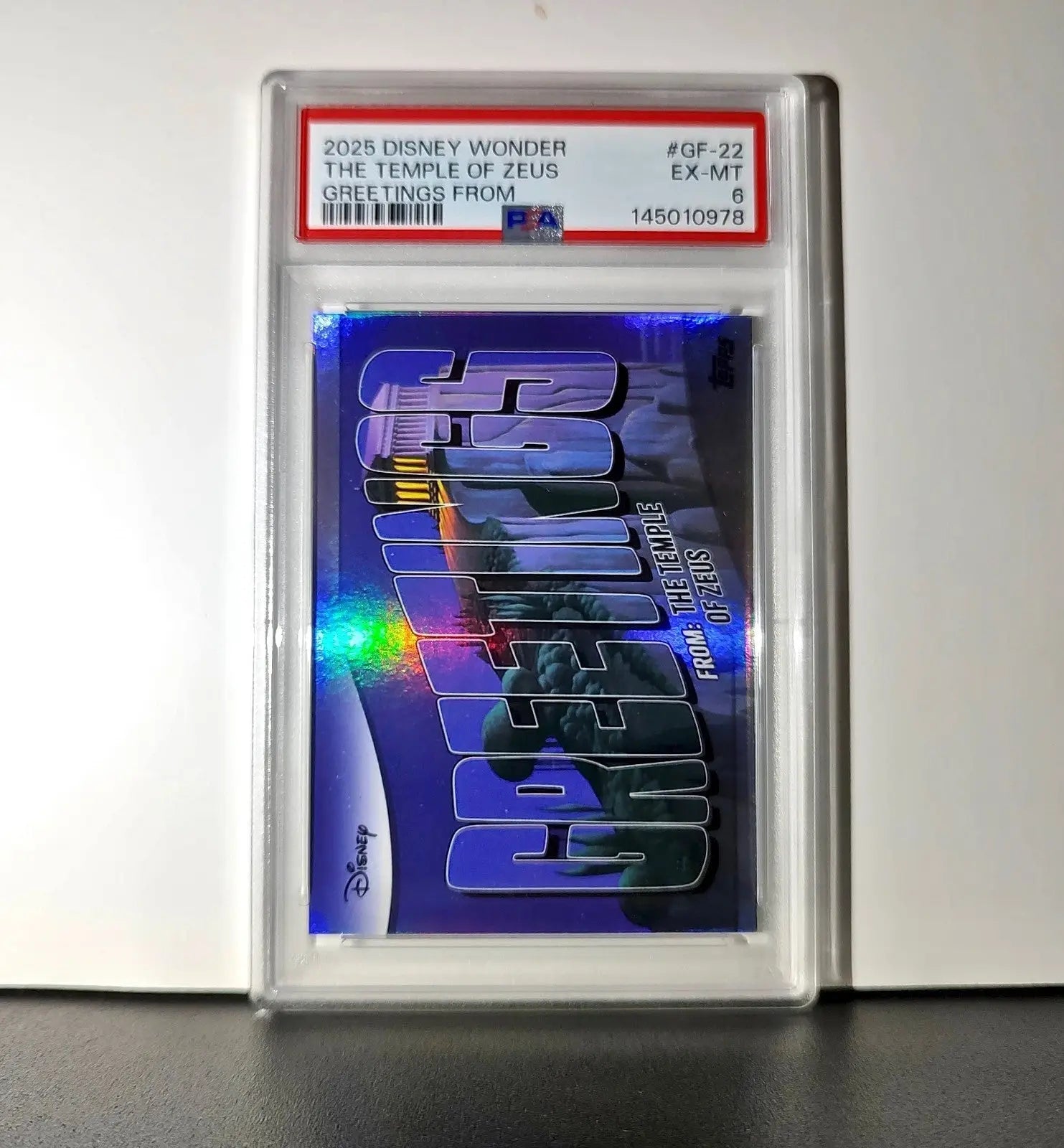 The Temple of Zeus 2025 Topps Disney #GF-22 Greetings From Hercules PSA 6 EX-M - Non-Sports Card Single