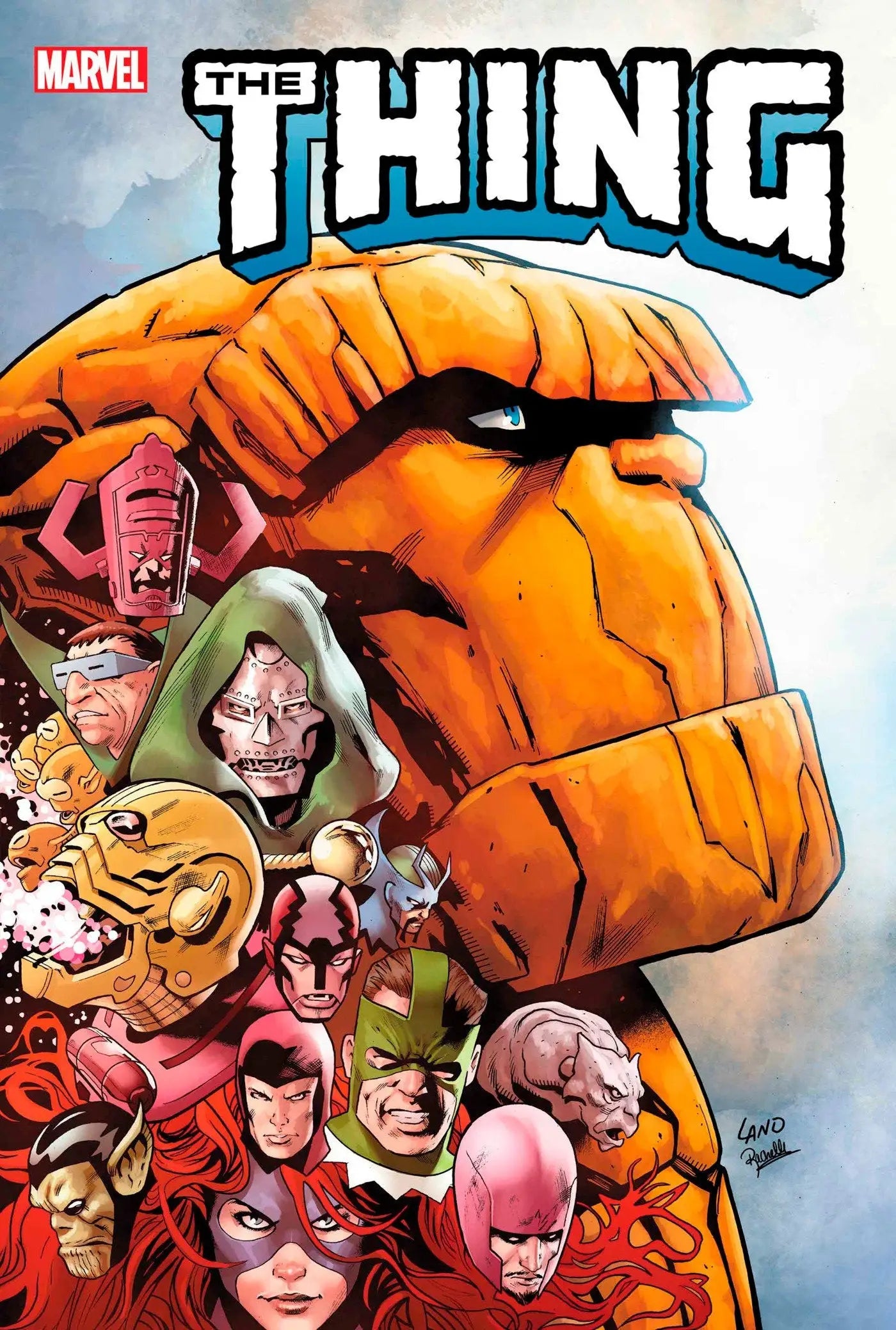 Comic book cover featuring Ben Grimm from The Thing #1 Greg Land Variant