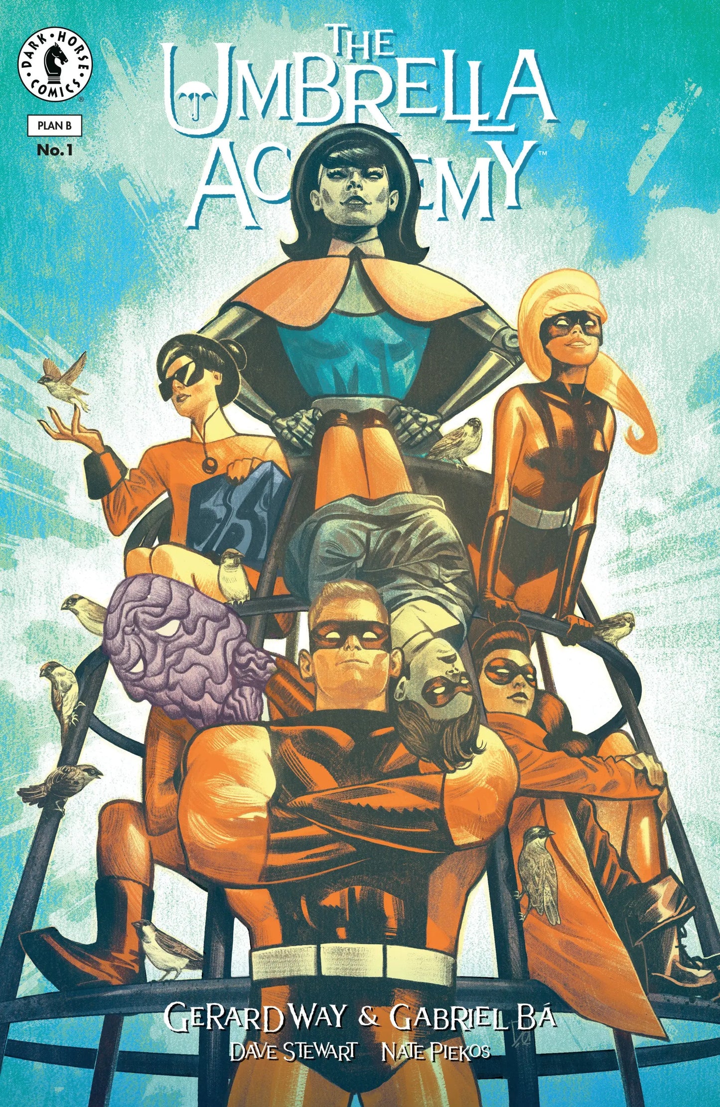 Umbrella Academy comic book cover by Mike Del Mundo from The Umbrella Academy Plan B series