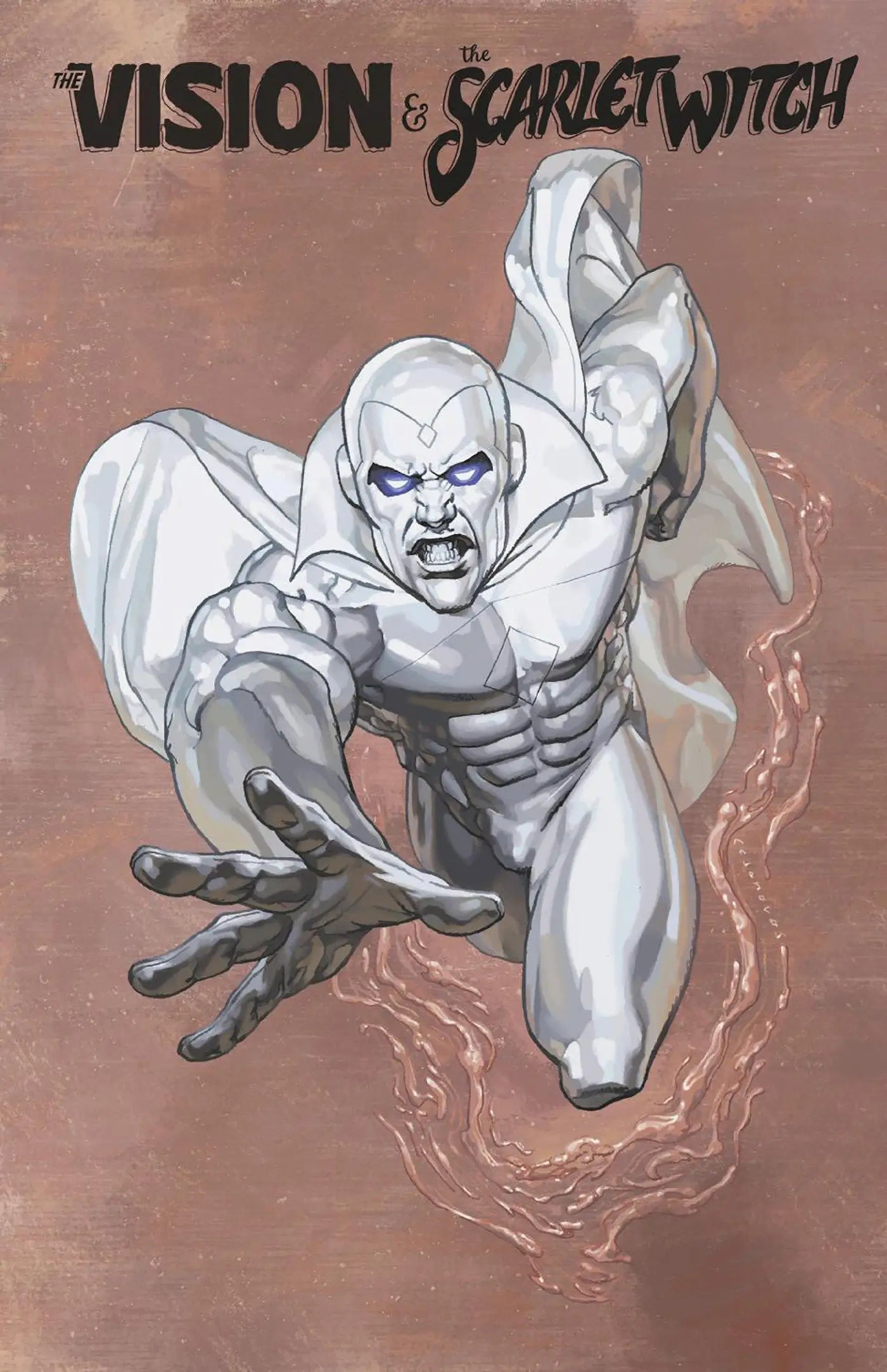 Comic book cover of The Vision & The Scarlet Witch #1 Casanovas Foil Homage Variant