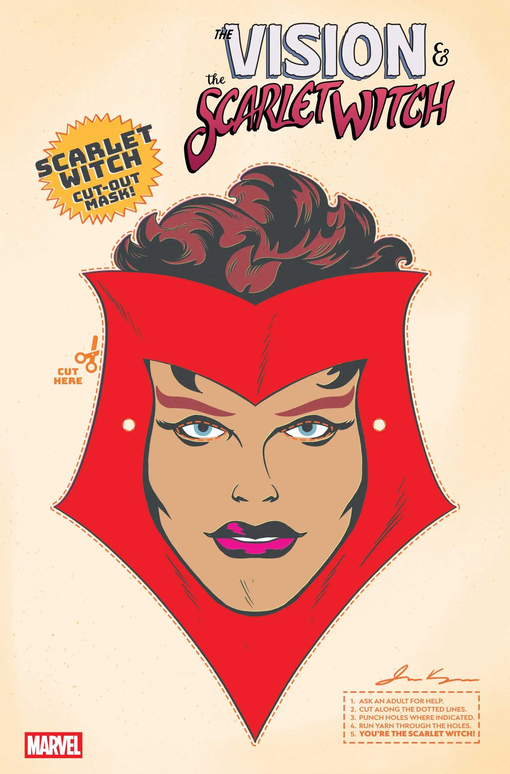 The Vision & The Scarlet Witch #5 Retro Halloween Mask Variant - Back Issues
