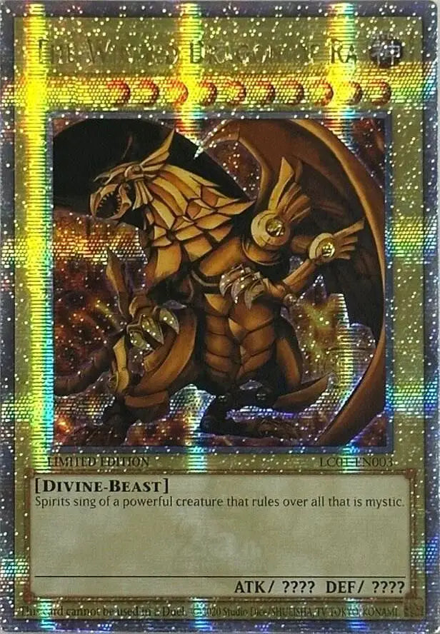 The Winged Dragon of Ra Quarter Century Secret Rare - LC01-EN003 - Limited NM - Yu-Gi-Oh! Card Single