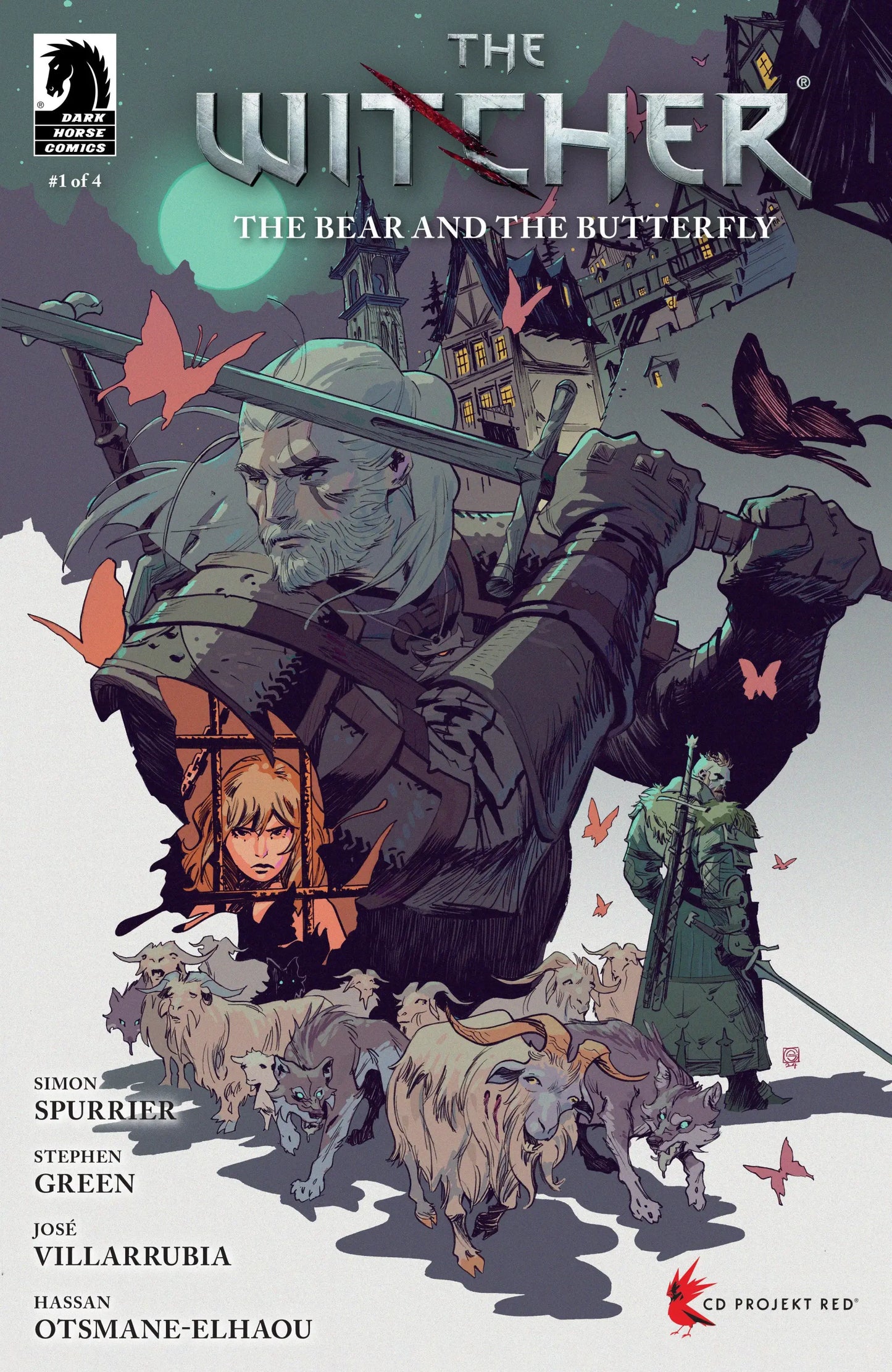 Comic book cover featuring Geralt of Rivia from The Witcher by Stephen Green