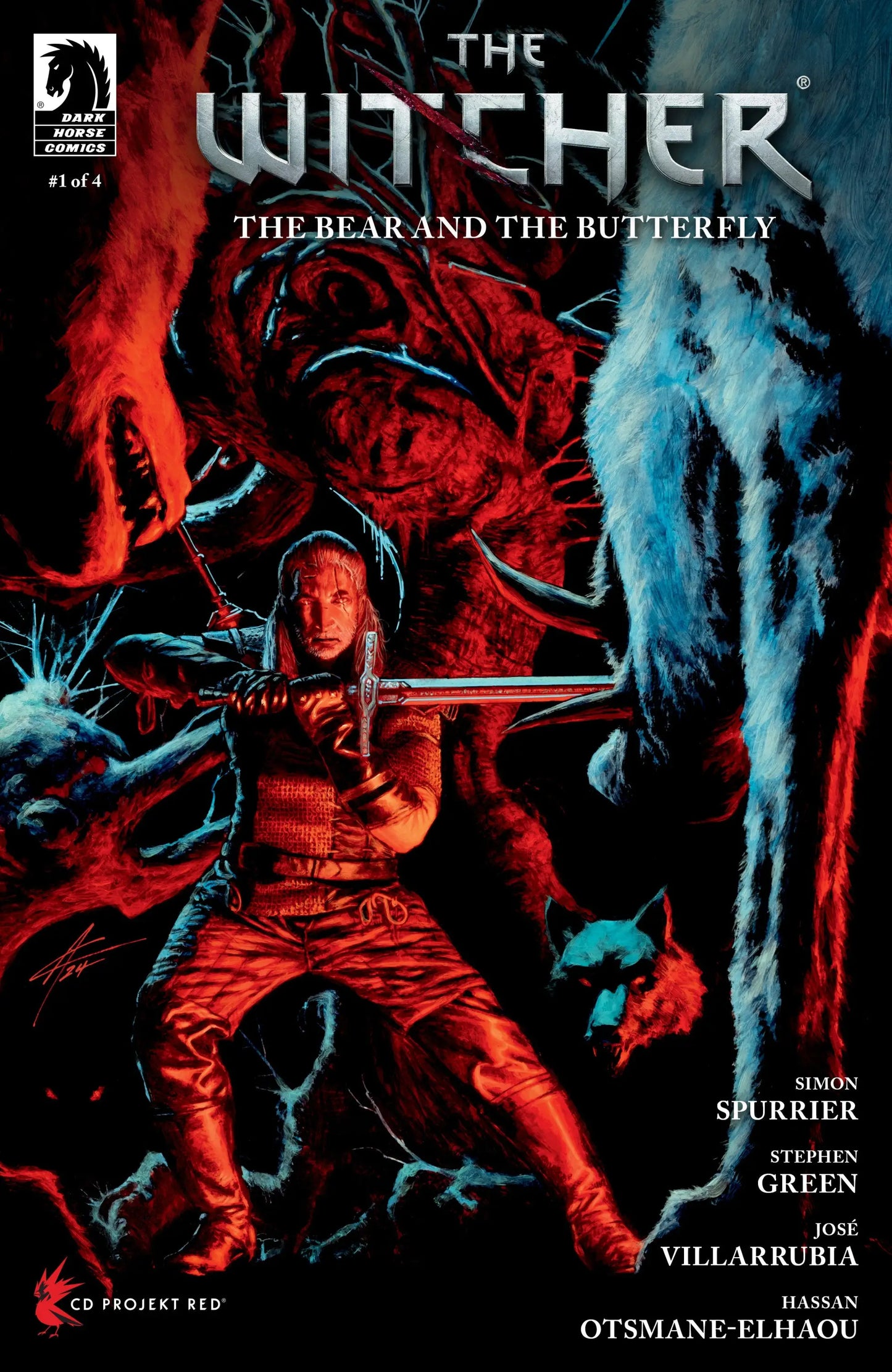 Comic book cover of The Witcher The Bear And The Butterfly #1 by Aaron Campbell