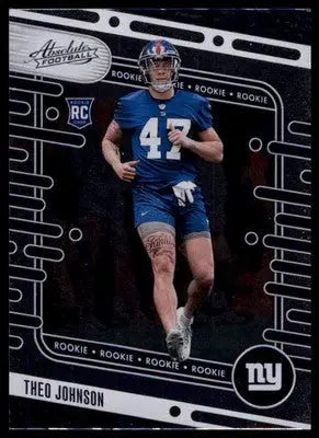 Theo Johnson Rookie 2024 Panini Absolute Retail #179 New York Giants - Football Card Single