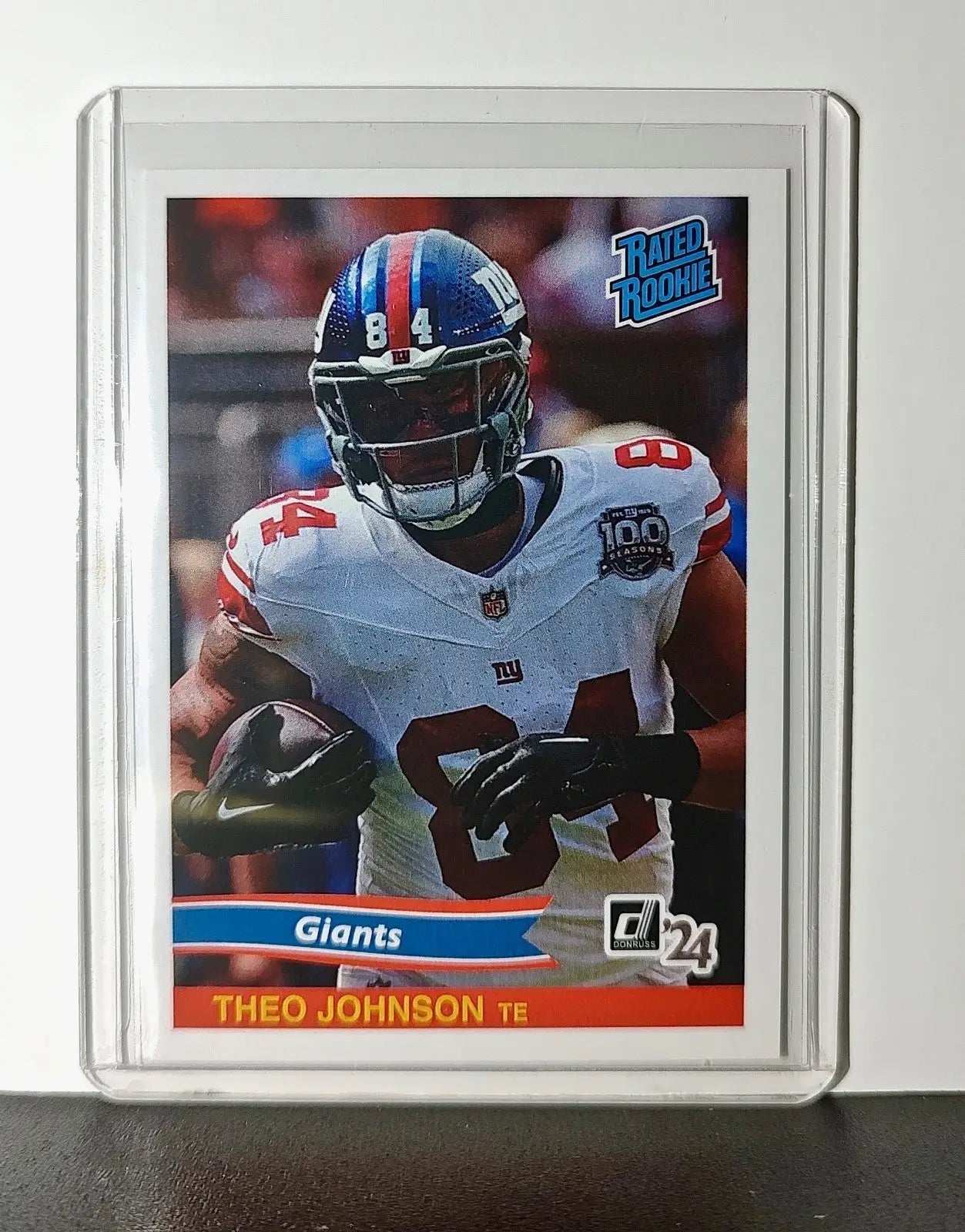 Theo Johnson Rookie 2024 Panini Rated Rookie Retro NFL #26 Card Giants 1 of 890