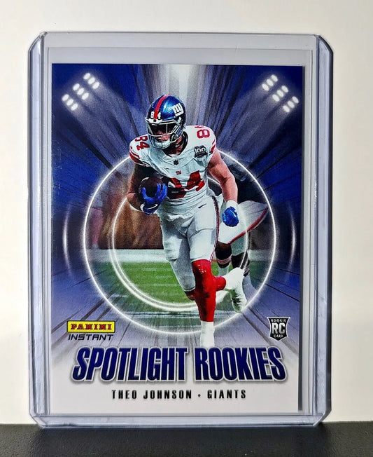 Theo Johnson Rookie 2024 Panini Spotlight Rookies NFL #26 Card Giants 1 of 1426 - Football Card Single