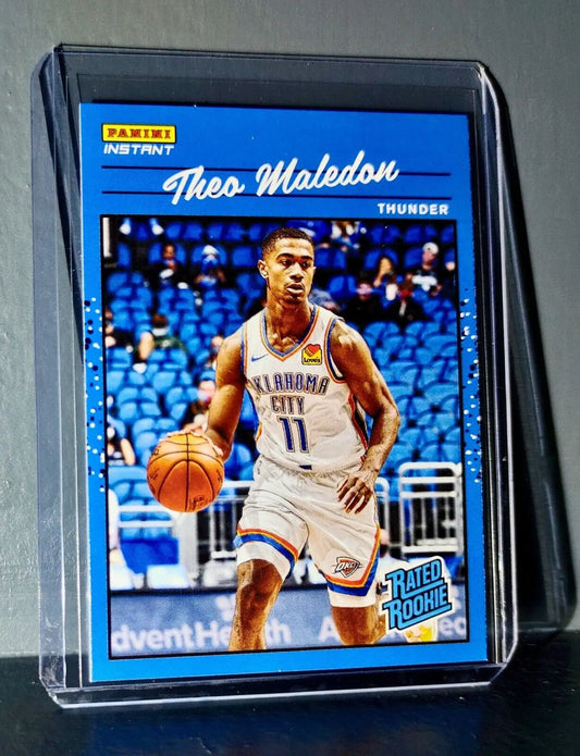 Theo Maledon 2020-2021 Panini NBA Instant #42 Rated Rookie Retro Card 1/3558 - Basketball Card Single