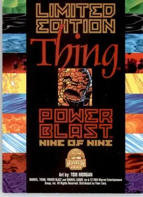 Thing - 1994 Fleer Marvel Universe - #9 - Power Blast Silver Non_sport - Marvel Card Single