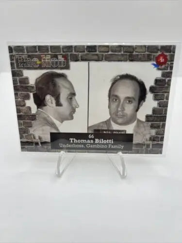 Thomas Bilotti mugshot card from 2023 Historic Autographs trading card series