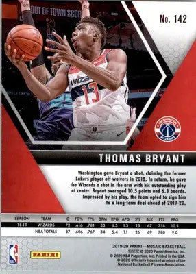 Thomas Bryant - 2019-20 Panini Mosaic - #142 - Basketball - Basketball Card Single