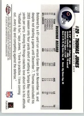 Thomas Jones - 2004 Topps Chrome - #42 - Football