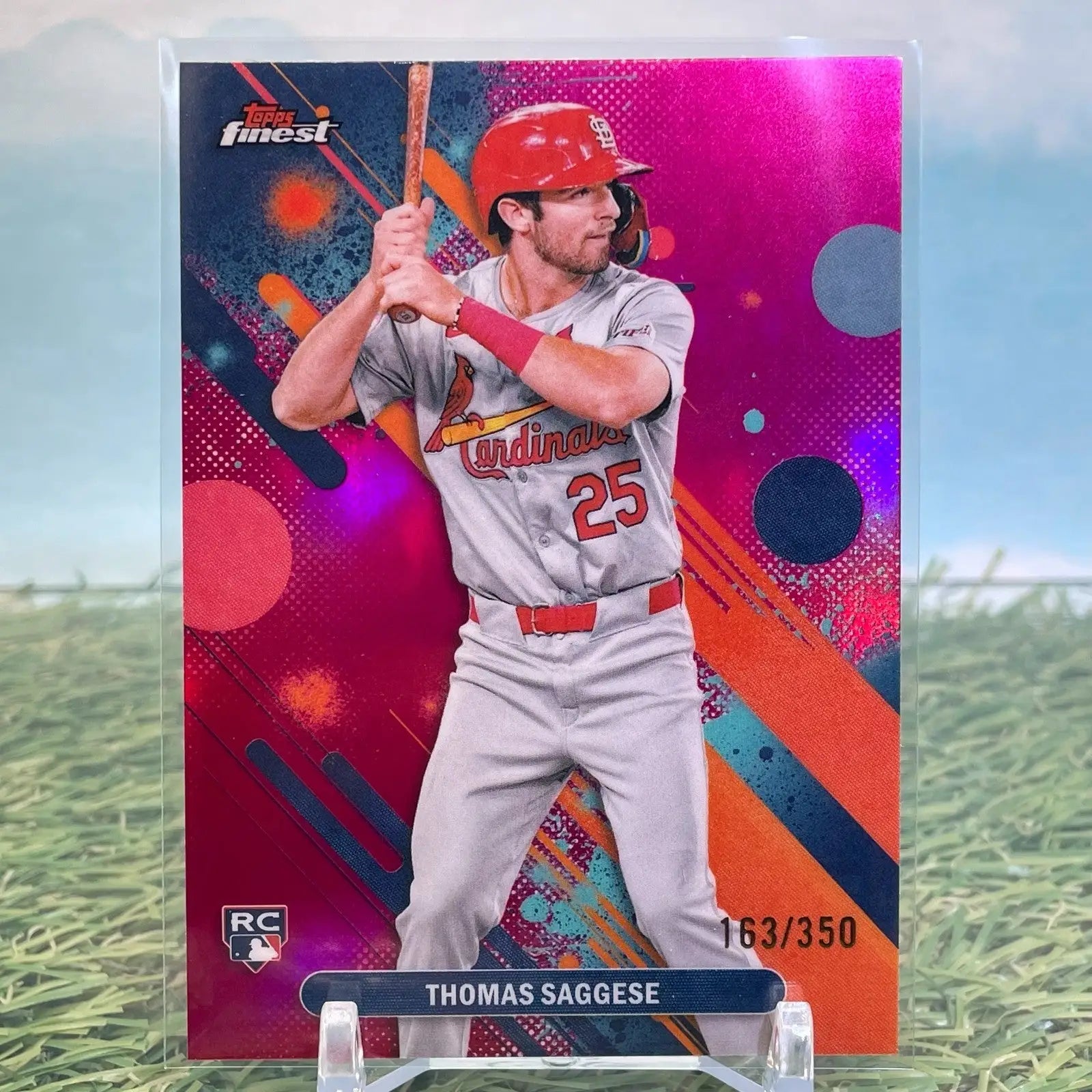 Thomas Saggese RC 2025 Topps Finest Baseball Common Magenta /350 - Baseball Card Single