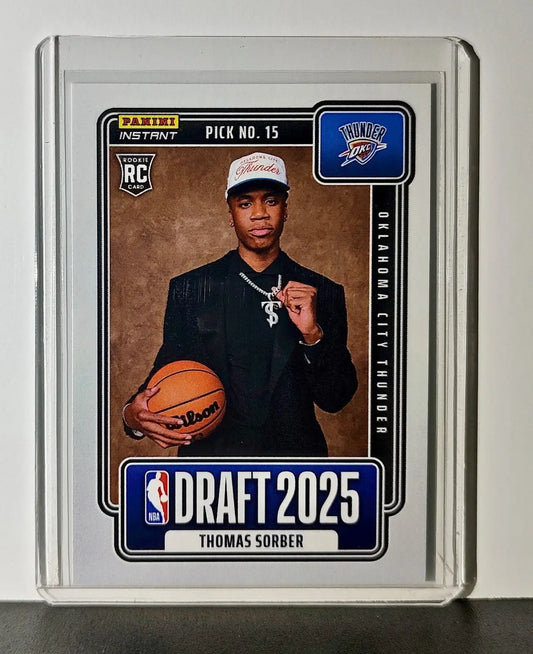 Thomas Sorber Rookie 2025-26 Panini NBA #15 Draft Night Oklahoma City Thunder - Basketball Card Single