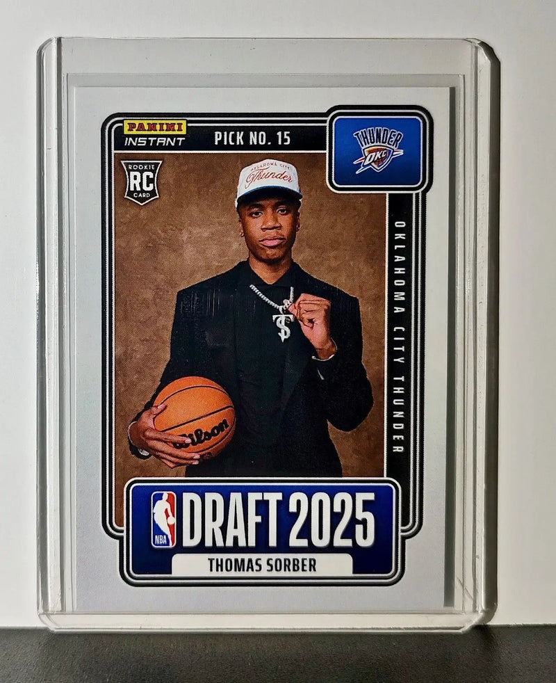 Thomas Sorber Rookie 2025-26 Panini NBA #15 Draft Night Oklahoma City Thunder - Basketball Card Single