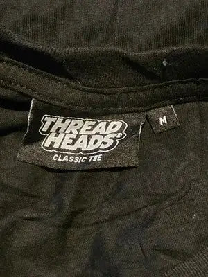 Thread Heads T-Shirt Mens M Black Classic Tee Short Sleeve Crew Neck Cotton - Apparel