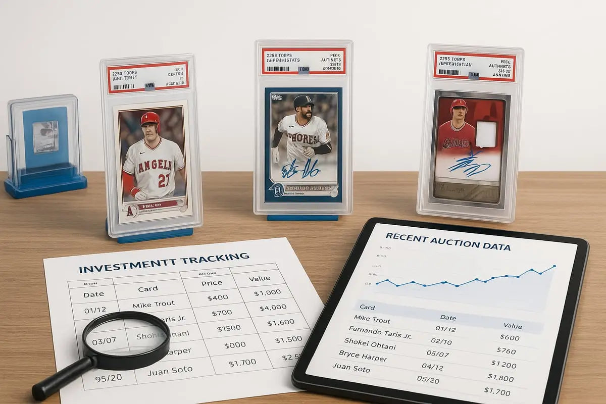 Three protected jersey baseball cards with Topps grading labels