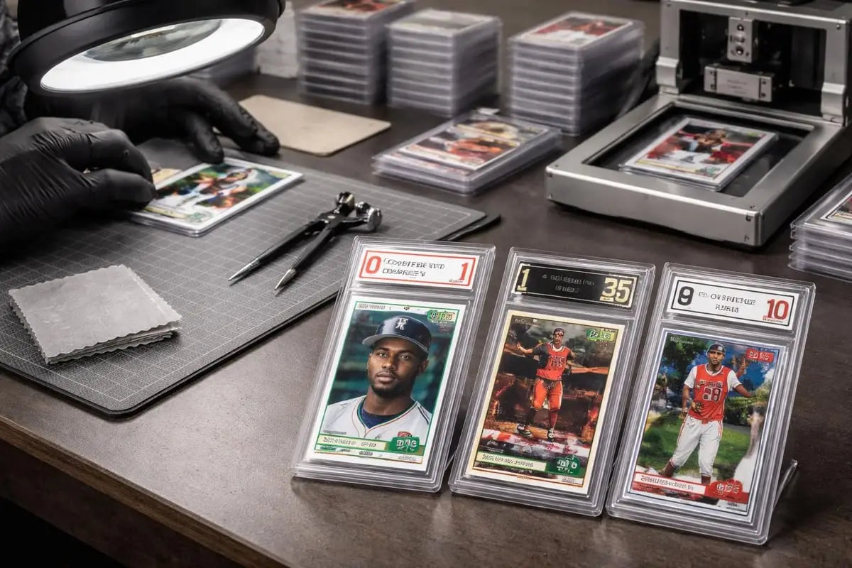 Three graded baseball cards in slabs for 2026 buyers guide