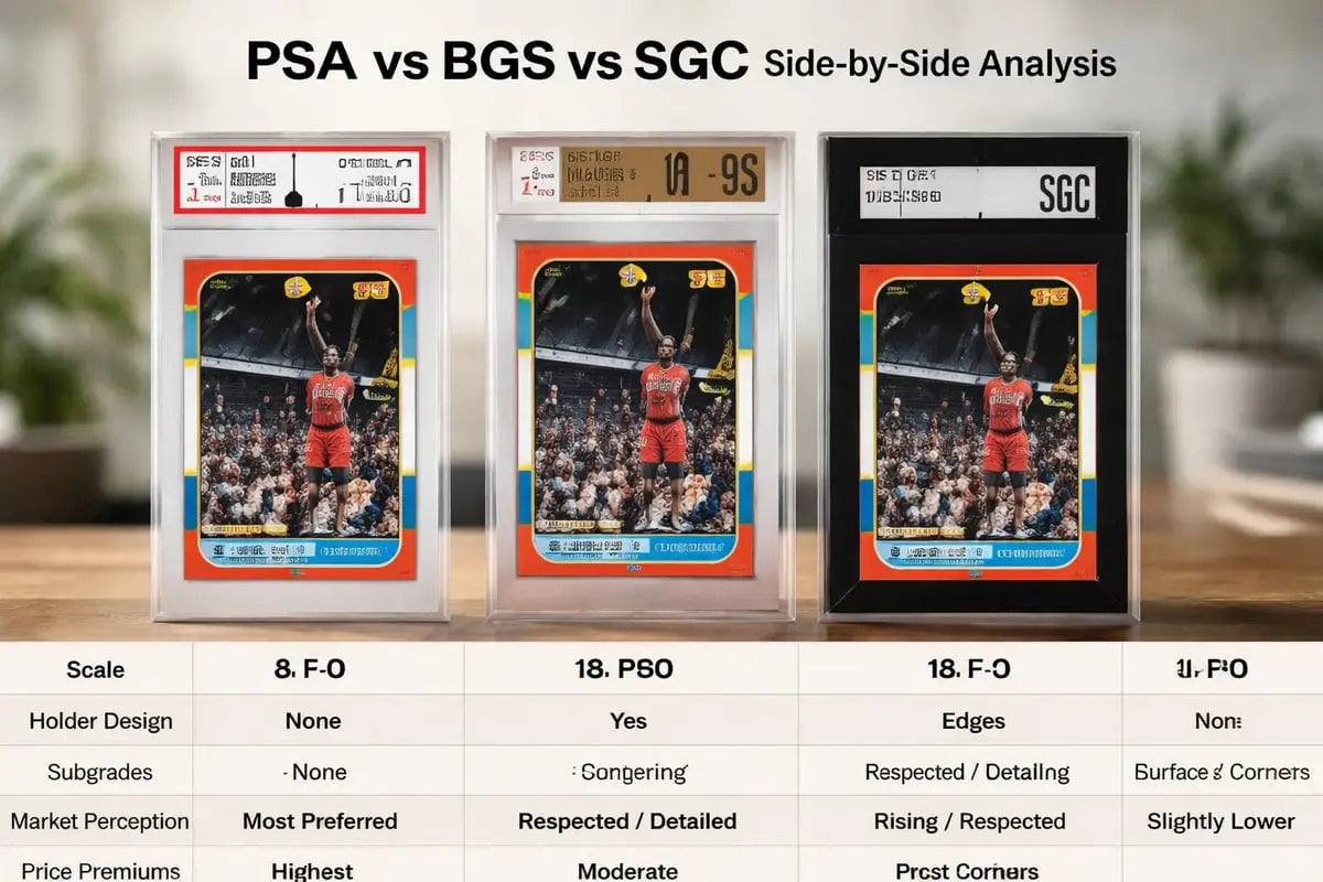 PSA BGS SGC graded baseball cards in holders