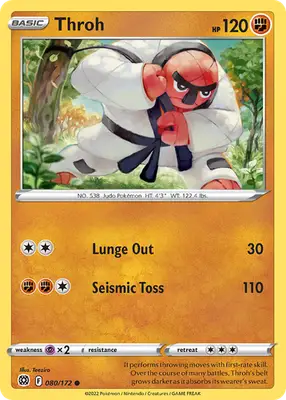 Throh - Brilliant Stars - 080/172 - Reverse Holo LP Pokemon