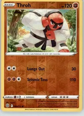 Throh - Brilliant Stars - 080/172 - Reverse Holo LP Pokemon - Pokémon Card Single