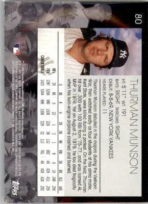Thurman Munson - 2001 Topps American Pie - #80 - Baseball - Baseball Card Single