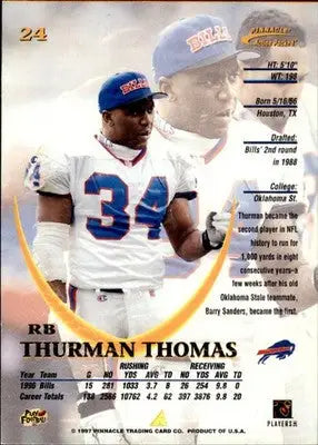 Thurman Thomas - 1997 Action Packed - #24 - Football - Football Card Single