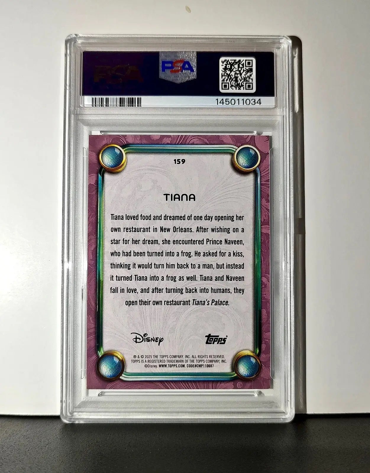 Tiana 2025 Topps Disney Cartoon Princess #159 Card PSA 6 - Non-Sports Card Single