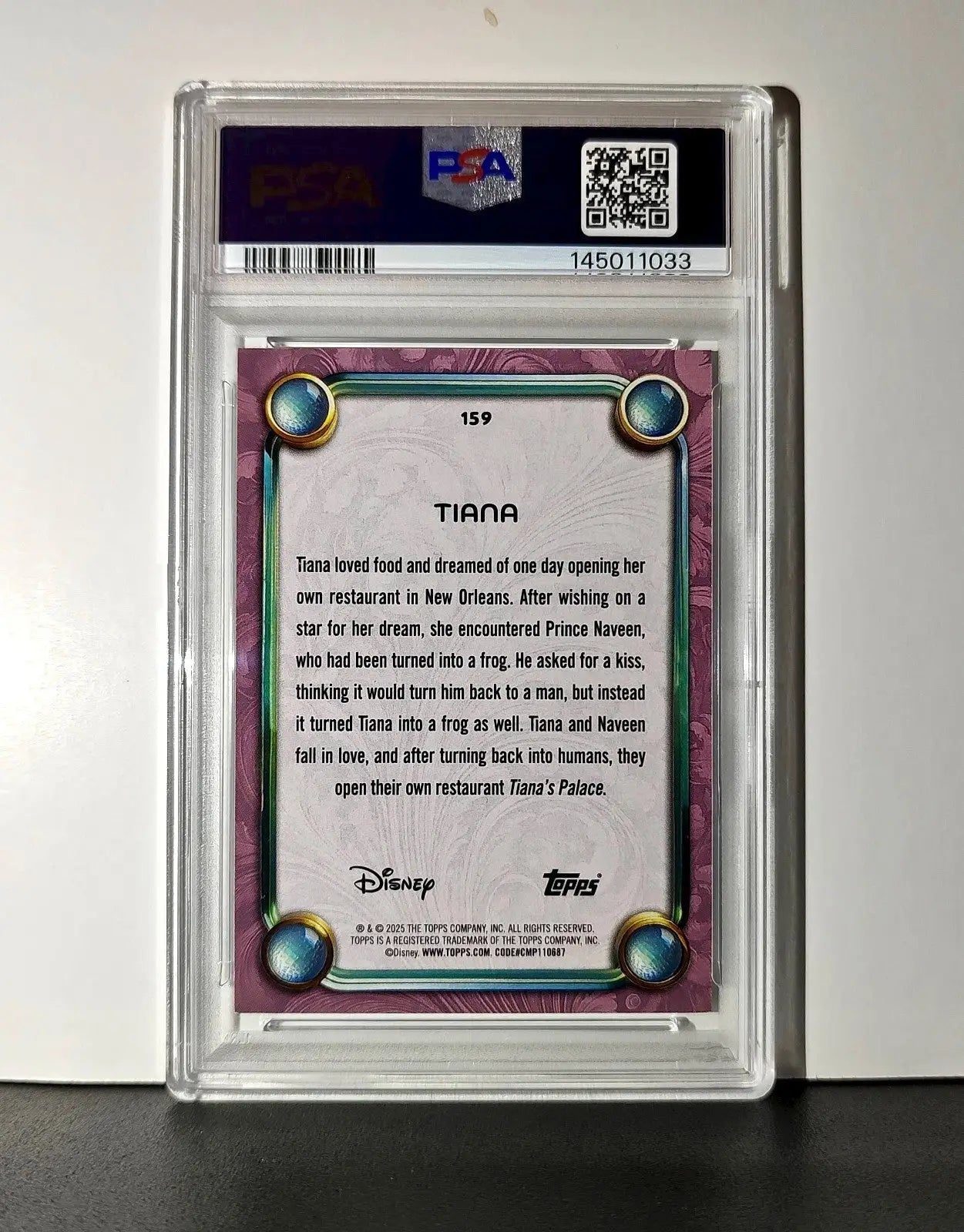 Tiana 2025 Topps Disney Cartoon Princess #159 Card PSA 9 - Non-Sports Card Single
