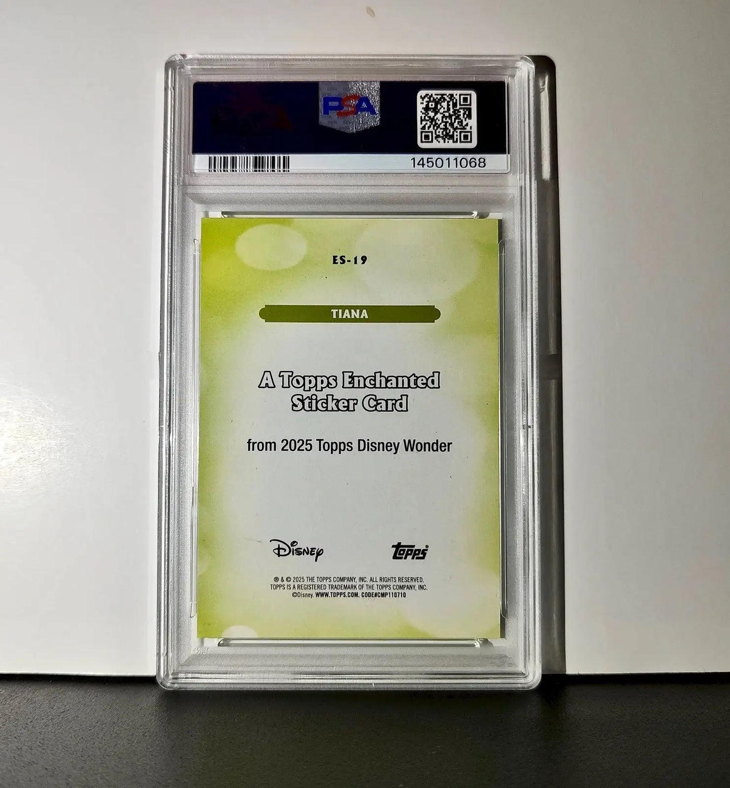 Tiana 2025 Topps Disney #ES-19 Enchanted Sticker Card PSA 9 - Non-Sports Card Single