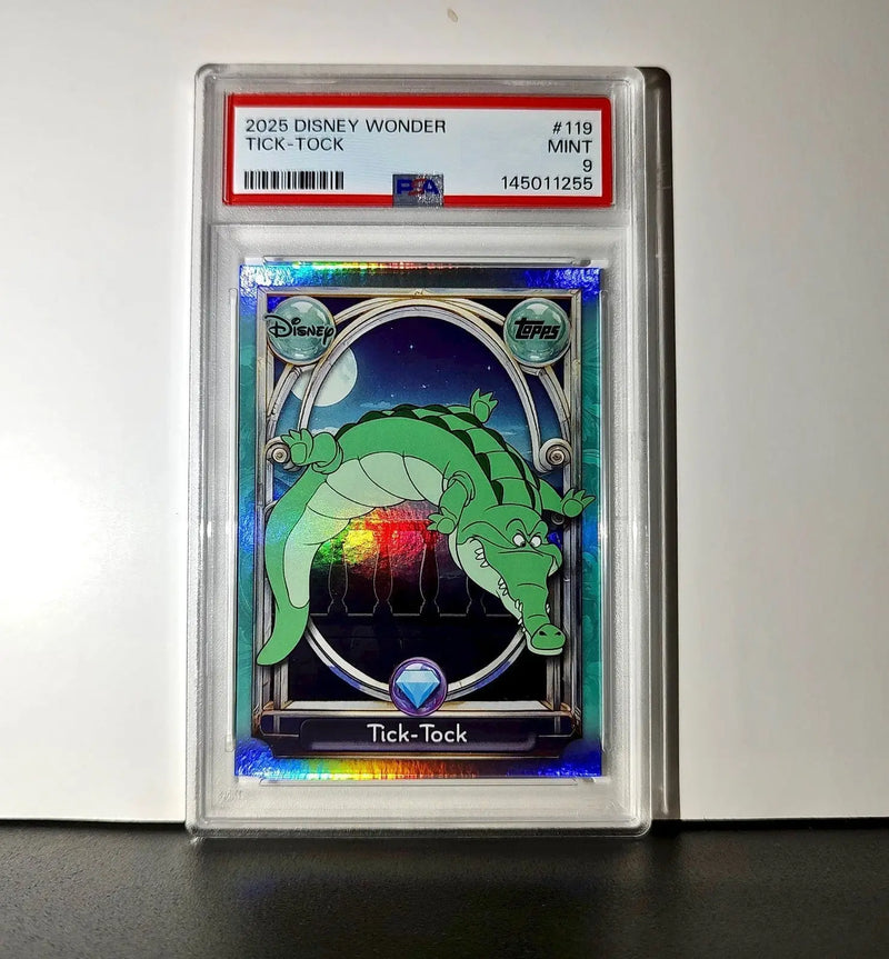 Tick-Tock 2025 Topps Disney Wonder #119 Diamond Card Peter Pan PSA 9 - Non-Sports Card Single