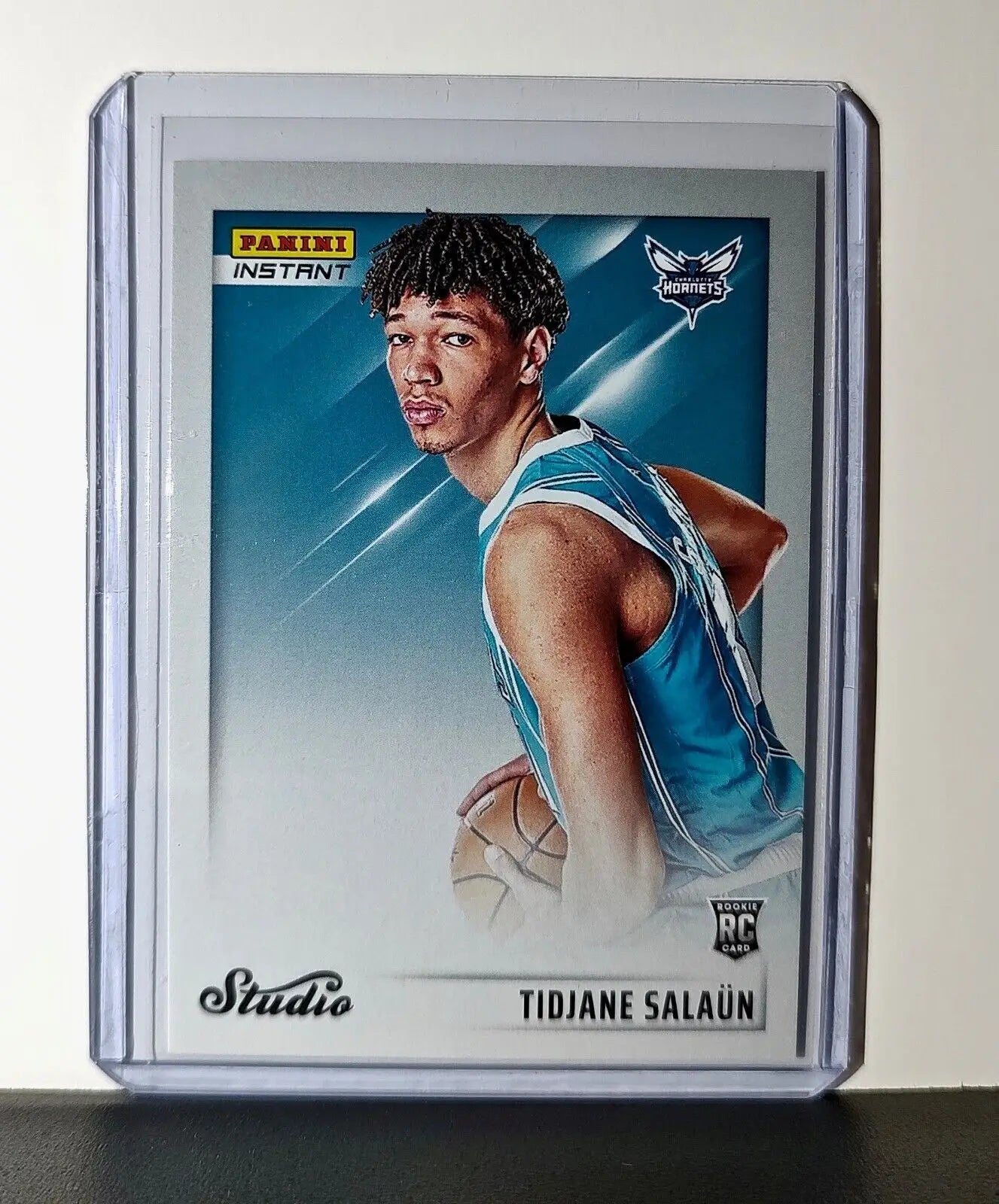 Tidjane Salaun 2024-25 Panini NBA Studio #25 Rookie Card Charlotte Hornets 1/275 - Basketball Card Single