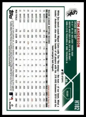 Tim Anderson 2023 Topps Holiday Metallic #H182 Chicago White Sox - Baseball Card Single