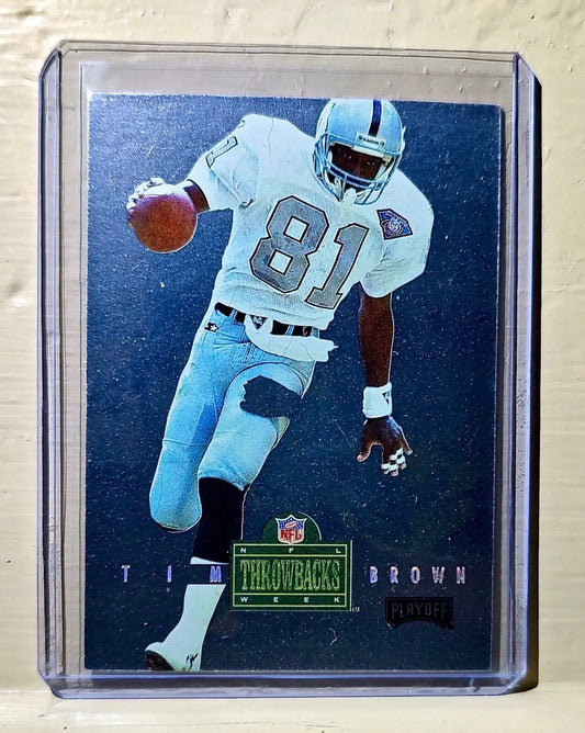 Tim Brown 1994 Playoff NFL Week Throwbacks Football #15 Card Raiders - Football Card Single