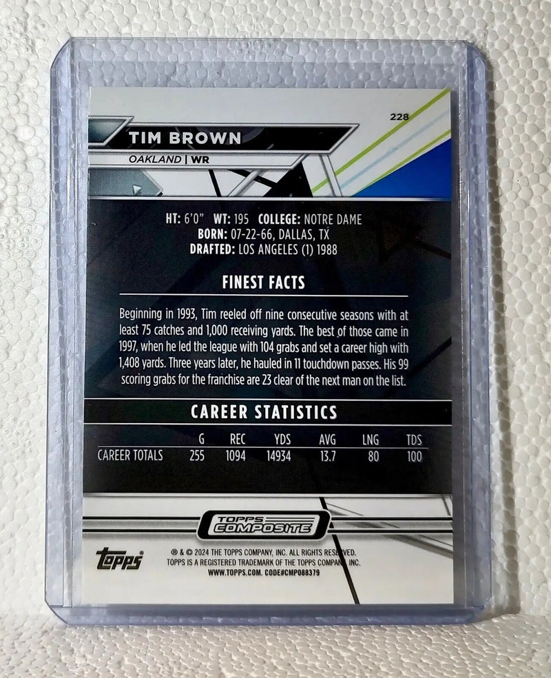 Tim Brown 2023 Topps Finest NFL #228 Football Card Oakland Raiders