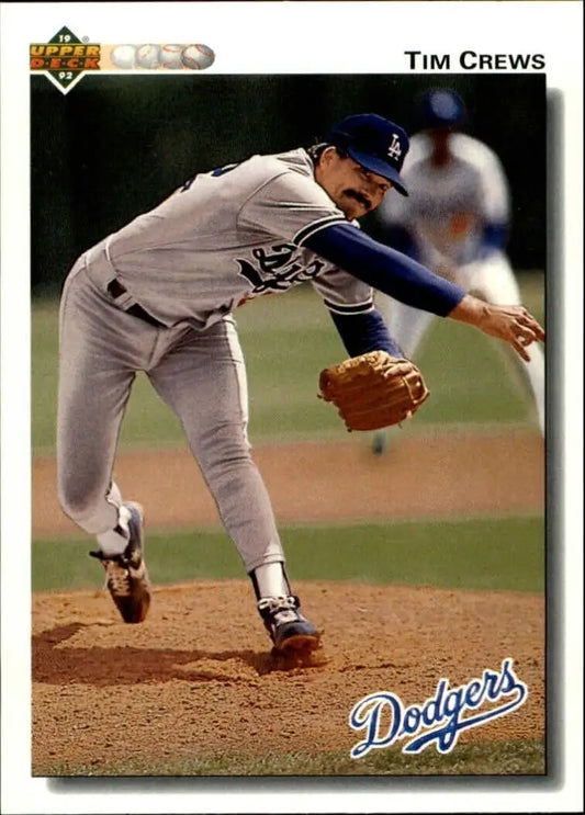 Tim Crews 1992 Upper Deck MLB #687 Baseball Card Los Angeles Dodgers - Baseball Card Single