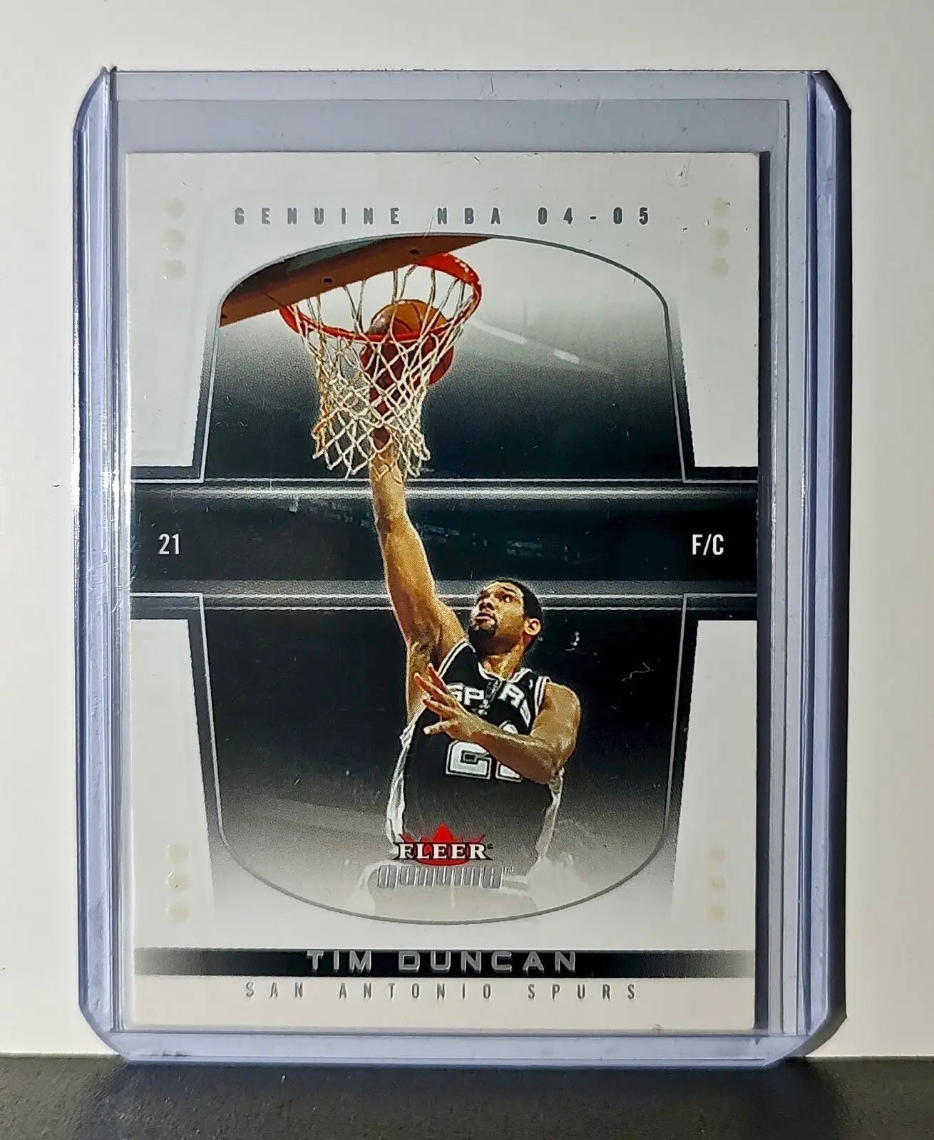 Tim Duncan 2004-05 Fleer Genuine NBA #79 Card San Antonio Spurs
