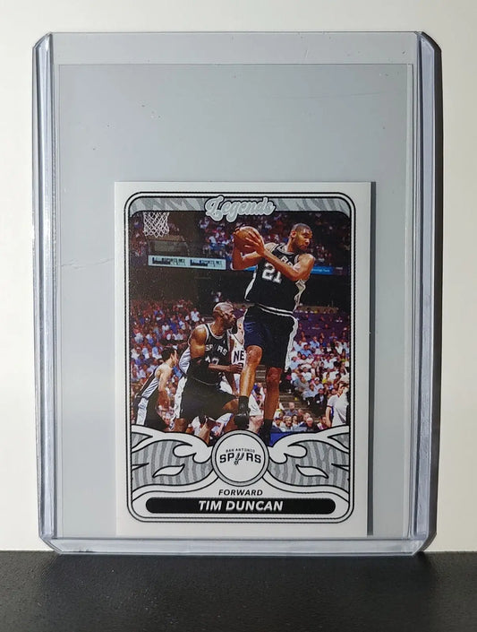 Tim Duncan Legends 2024-25 Panini NBA #490 Sticker Card San Antonio Spurs - Basketball Card Single