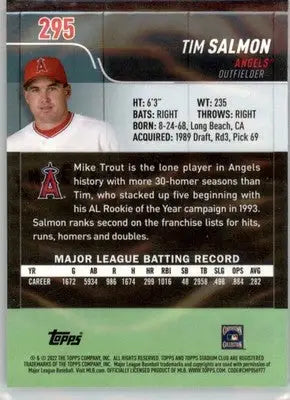 Tim Salmon - 2022 Stadium Club Chrome - #295 - Baseball - Baseball Card Single