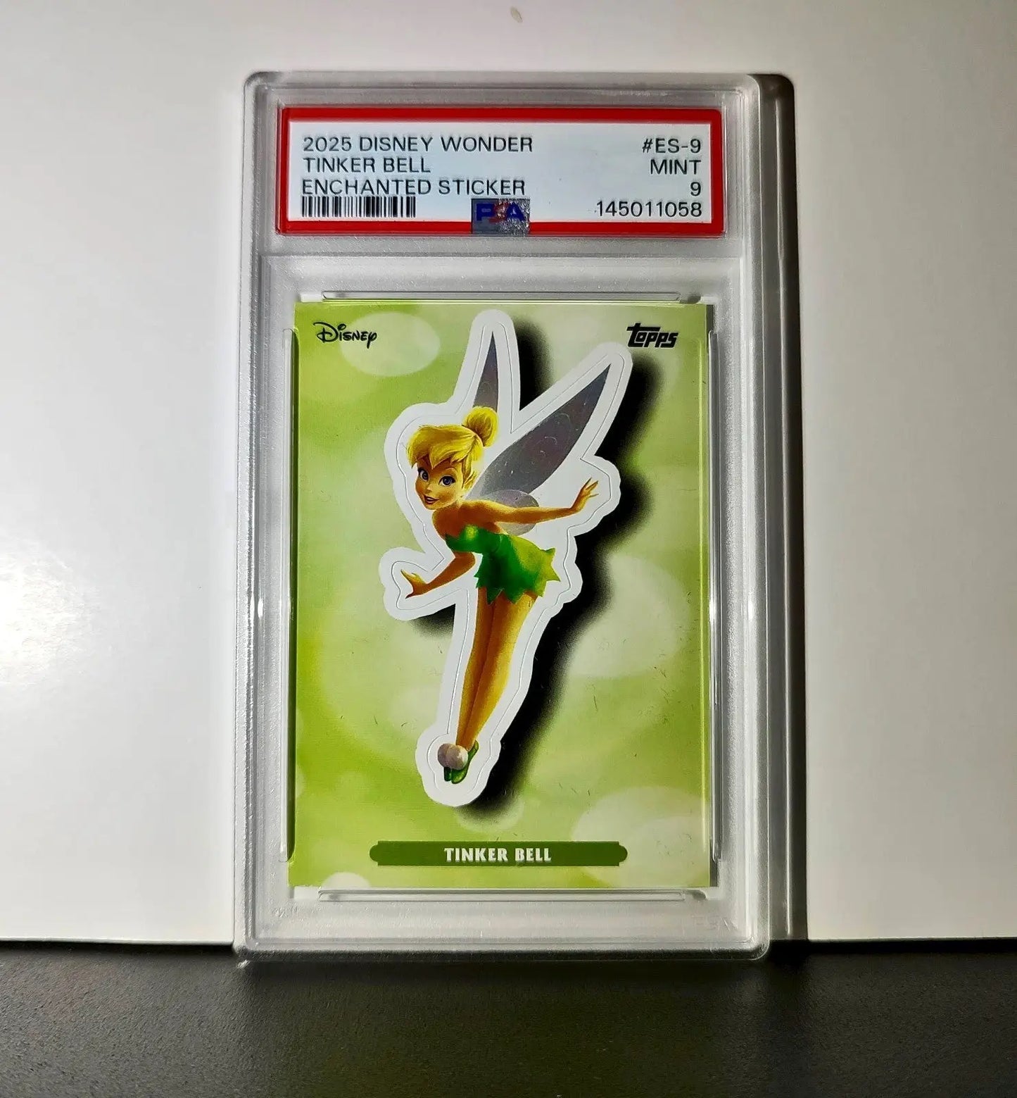 Tinker Bell 2025 Topps Disney #ES-9 Enchanted Sticker Card Peter Pan PSA 9 MT - Non-Sports Card Single