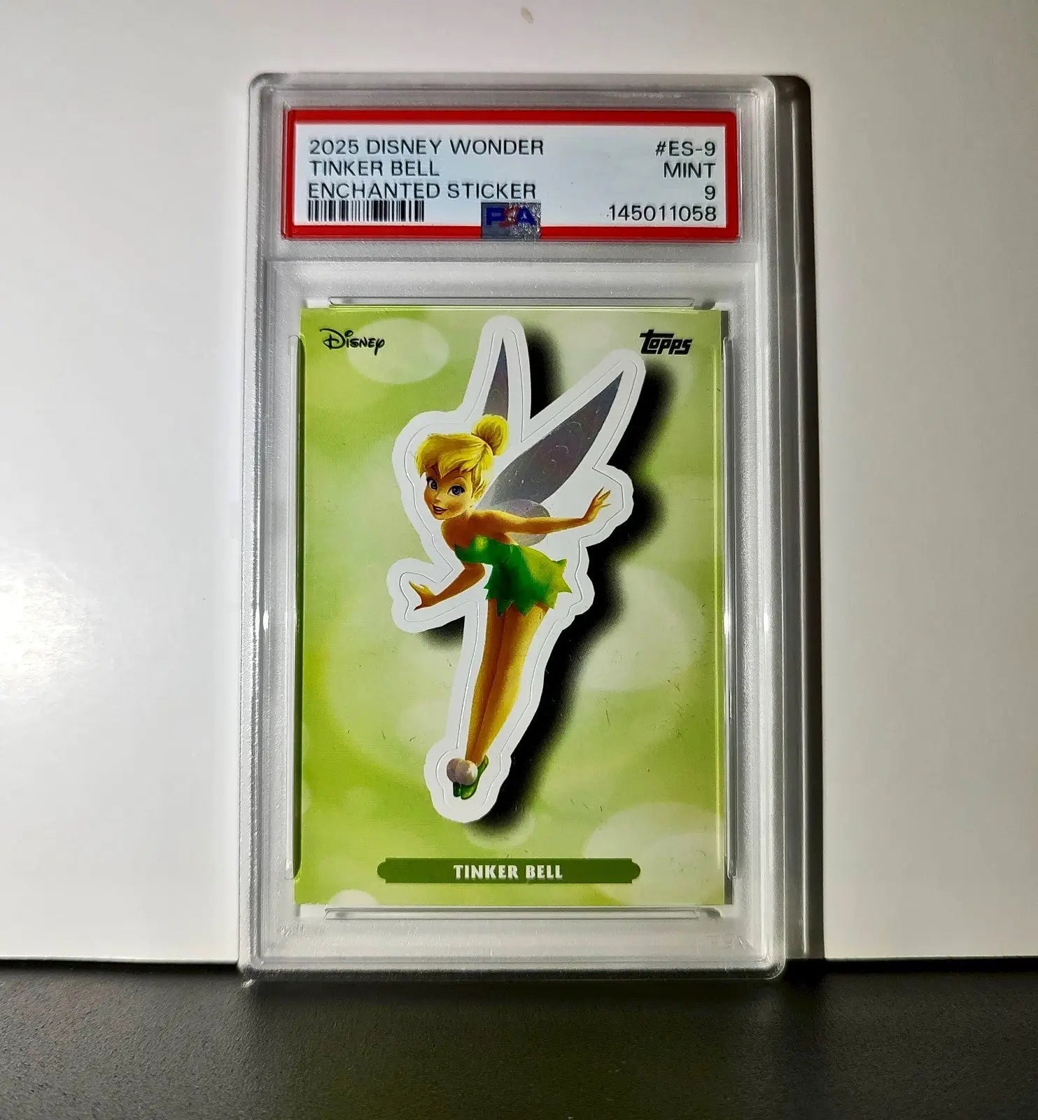 Tinker Bell 2025 Topps Disney #ES-9 Enchanted Sticker Card Peter Pan PSA 9 MT - Non-Sports Card Single