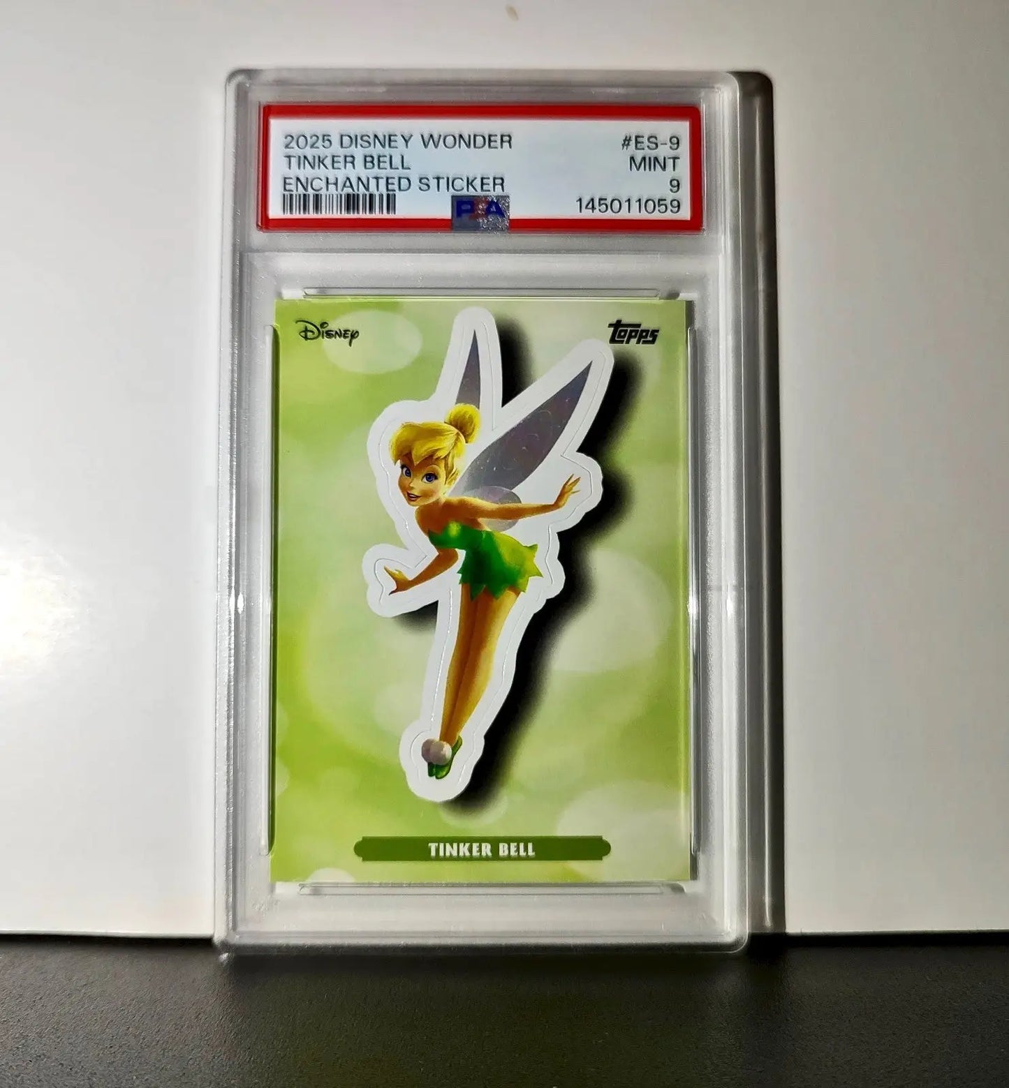 Tinker Bell 2025 Topps Disney #ES-9 Enchanted Sticker Card Peter Pan PSA 9 - Non-Sports Card Single