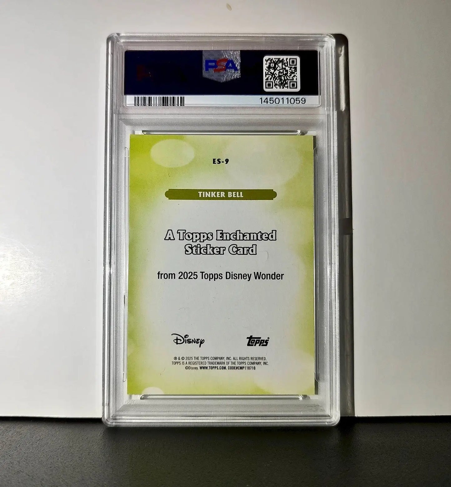 Tinker Bell 2025 Topps Disney #ES-9 Enchanted Sticker Card Peter Pan PSA 9 - Non-Sports Card Single