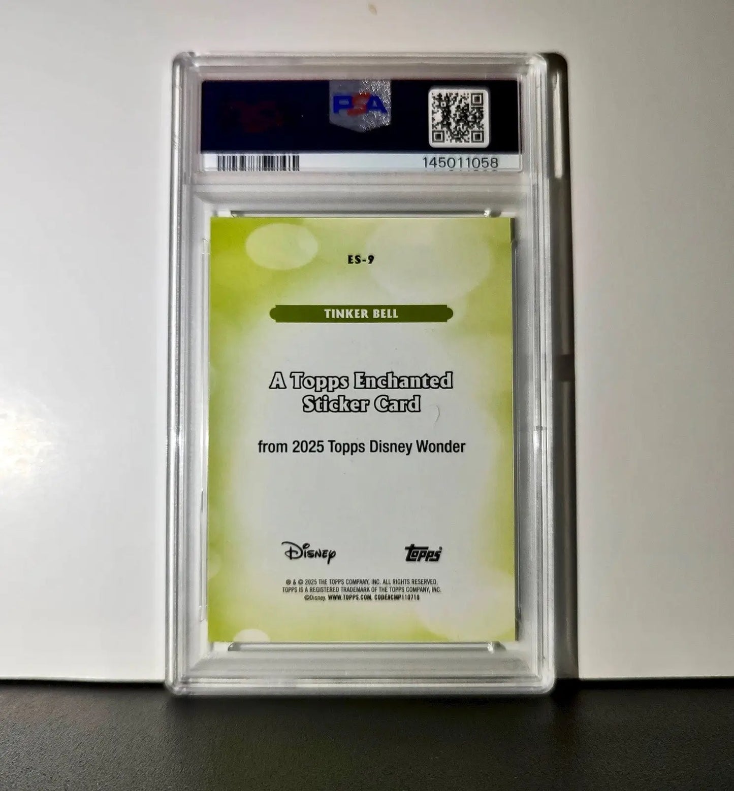Tinker Bell 2025 Topps Disney #ES-9 Enchanted Sticker Card Peter Pan PSA 9 MT - Non-Sports Card Single