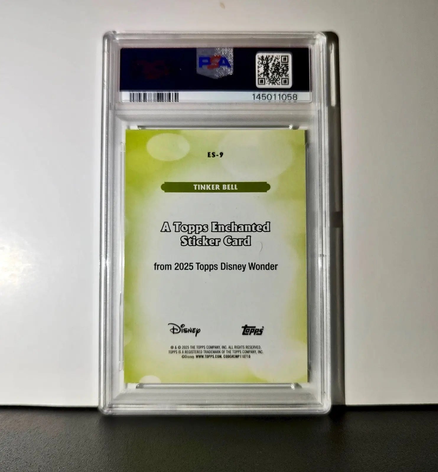 Tinker Bell 2025 Topps Disney #ES-9 Enchanted Sticker Card Peter Pan PSA 9 MT - Non-Sports Card Single