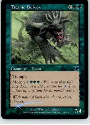 Titanic Bulvox - Scourge - 129 - Foil MP Magic: The Gathering - Magic Card Single