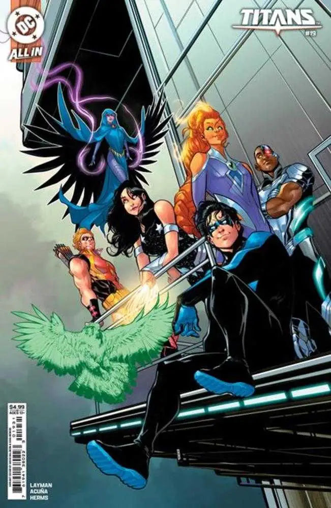 Titans Comic Book Cover Titans #19 Cover C Card Stock Variant David Baldeon