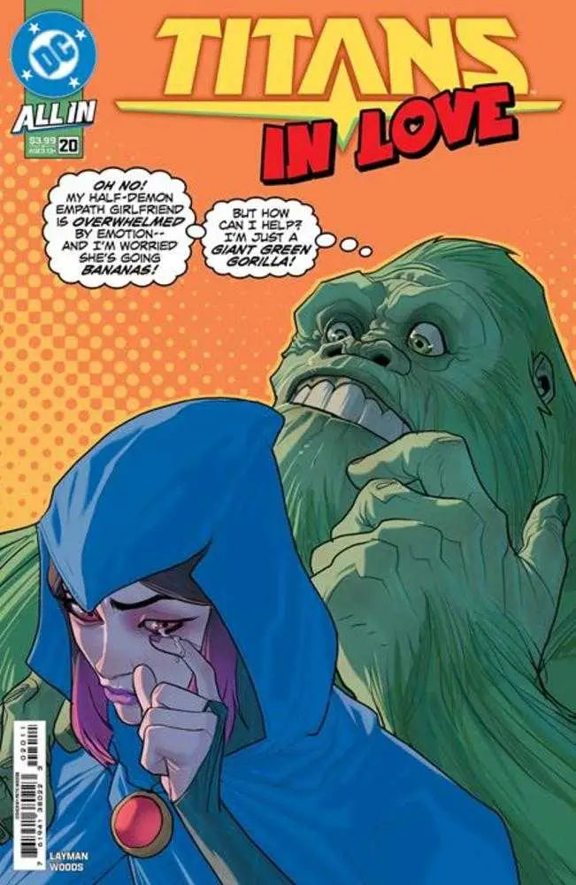 Comic book cover for Titans #20 by Pete Woods showcasing dynamic superhero art