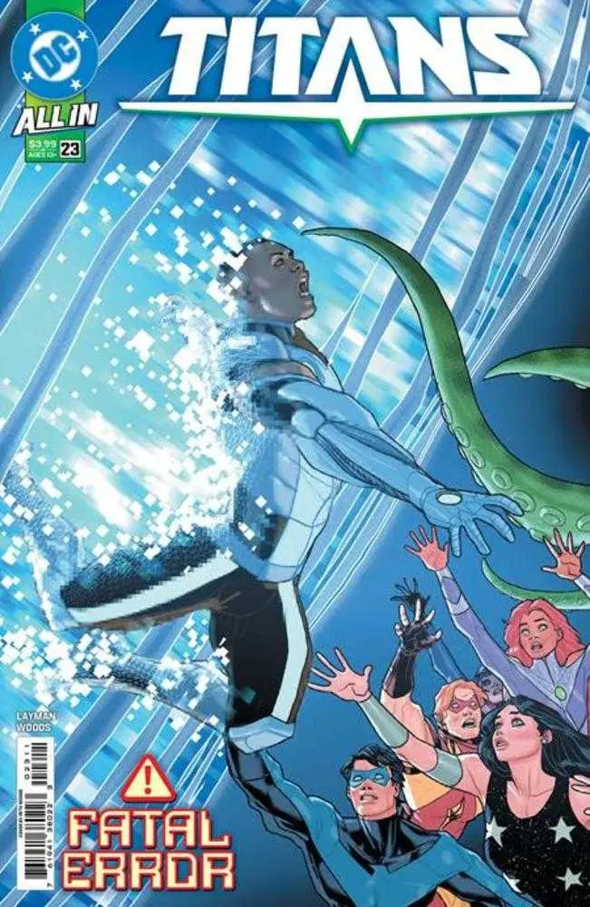 Titans comic book cover illustrated by Pete Woods from Titans #23 Cover A