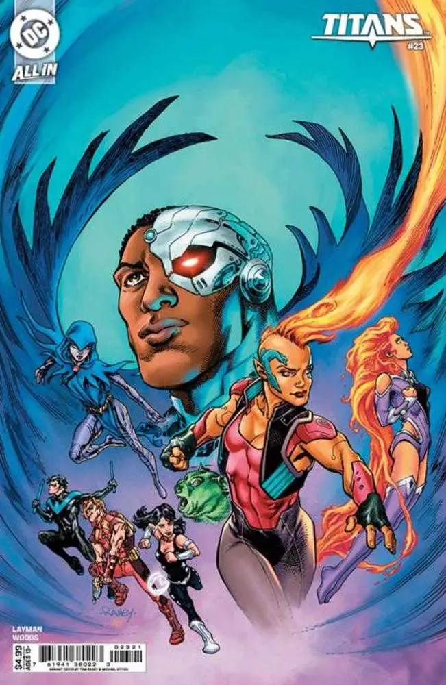 Titans Comic Book Cover B Tom Raney Card Stock Variant featuring Titans #23